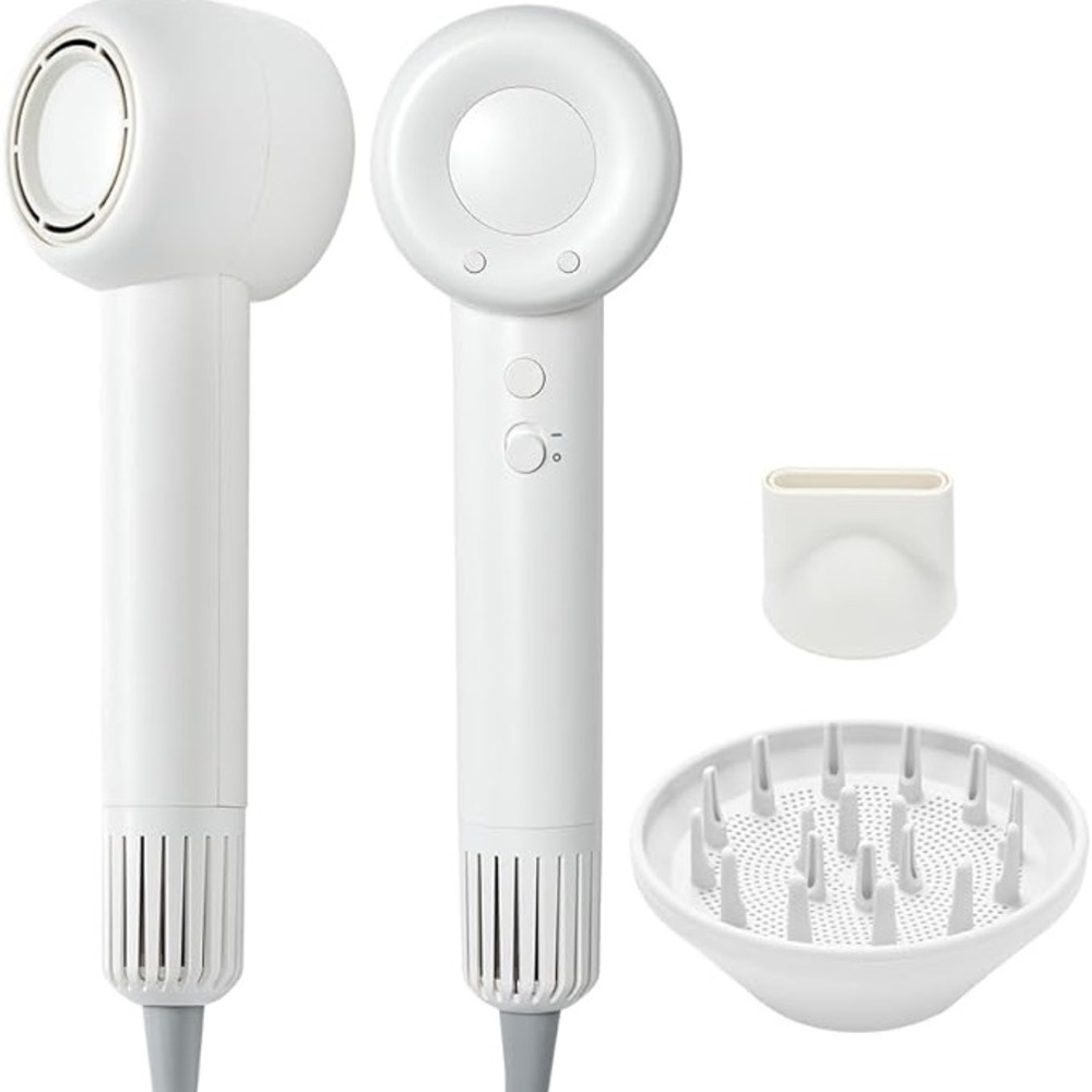 NIB Diamon Chef High-Speed lonic Hair Dryer, 1400W Brushless Blow Dryer in White